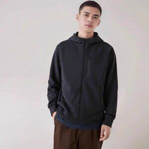 Unisex UNIQLO Airism Dry-EX Black Zip Hoodie Jacket S Quick-Dry Stretch 477284